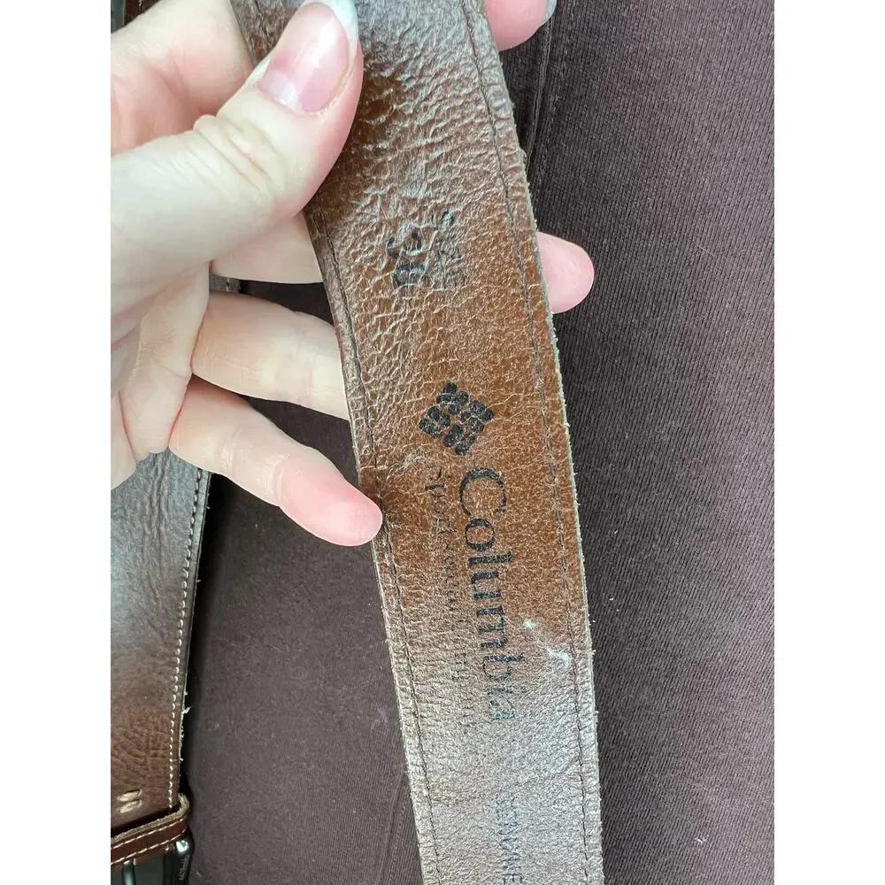 Columbia leather belt brown size 36